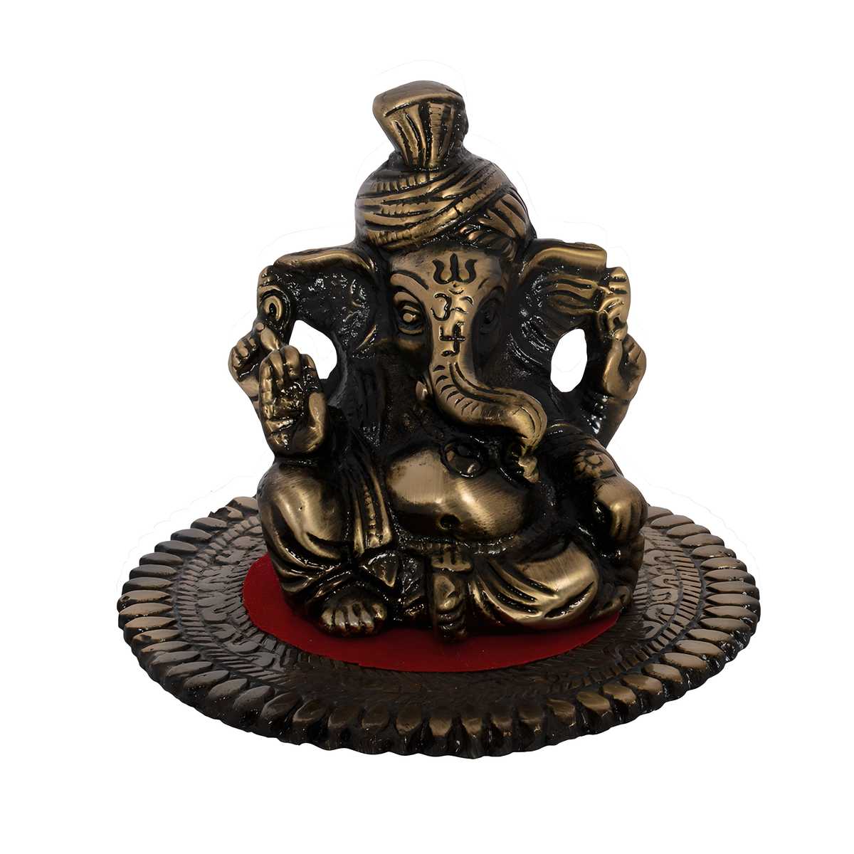 Phagdi Lord Ganesha on Round Base