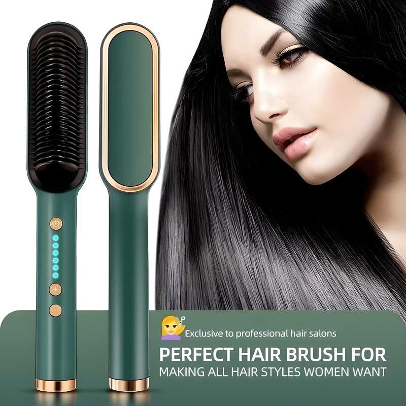 Professional Hair Straightener & Curler Brush