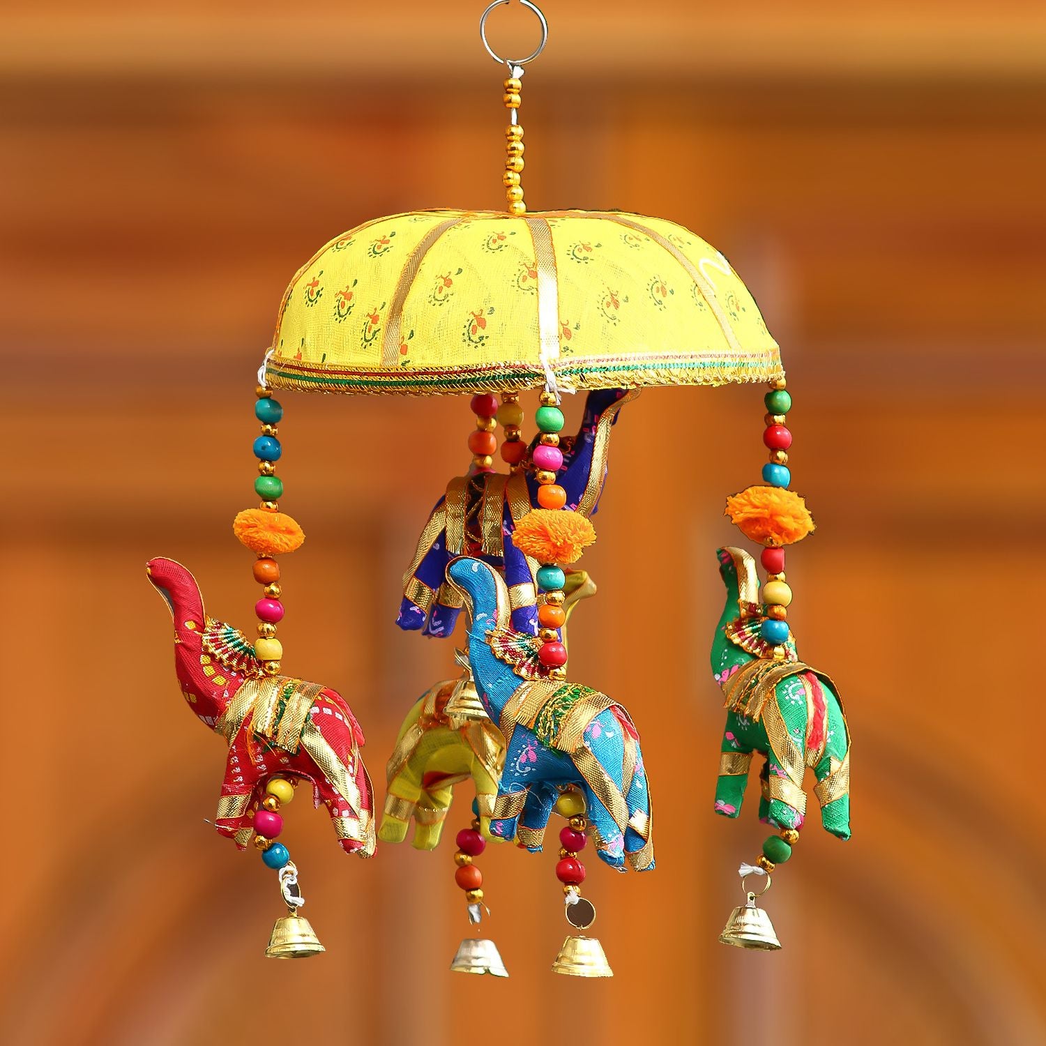 Handcrafted Decorative Elephant Wall/Door/Window Hanging Bells