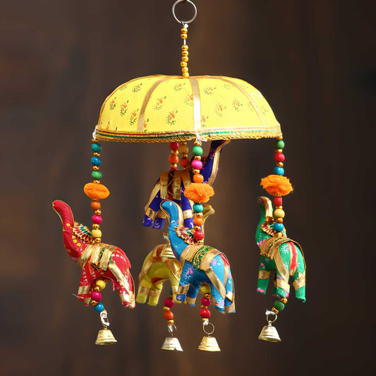 Handcrafted Decorative Elephant Wall/Door/Window Hanging Bells