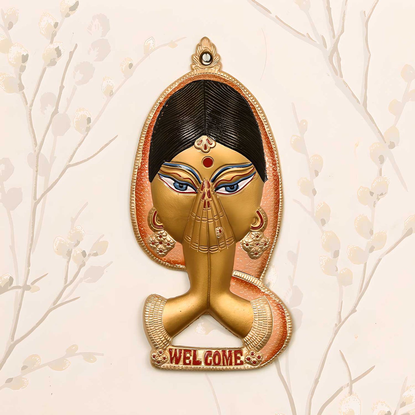 Welcome Lady Colorful Wall Hanging