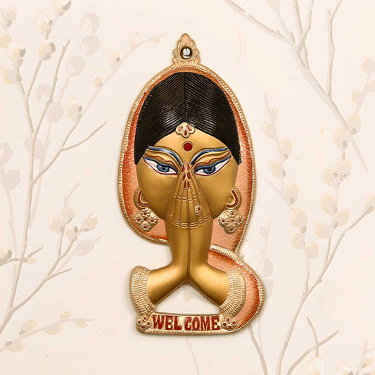 Welcome Lady Colorful Wall Hanging