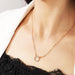 Gold-Toned Stone Pendant Necklace