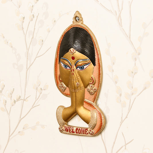 Welcome Lady Colorful Wall Hanging