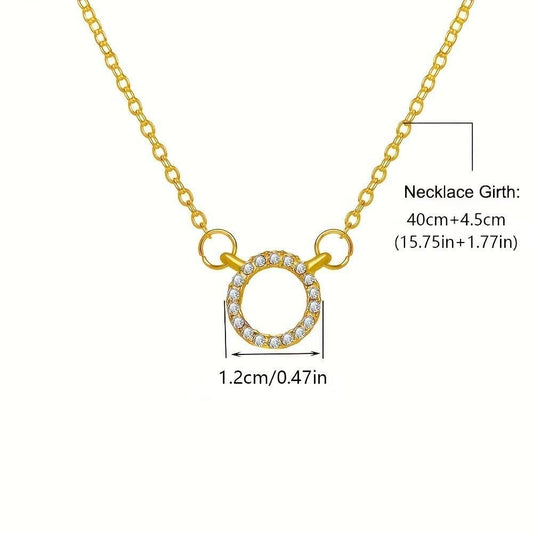 Gold-Toned Stone Pendant Necklace