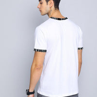 Cotton Blend Printed Full Sleeves Mens Round Neck T-Shirt