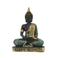 Green Meditating Buddha Decorative Showpiece