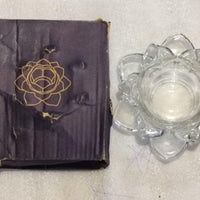 Glass Lotus Flower ight Candle Holder